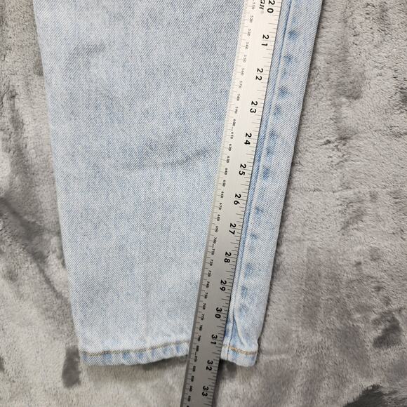 Vintage Zena Jeans Women 8 Blue High Rise Tapered Baggy Light Wash Grunge Skater - Picture 11 of 13